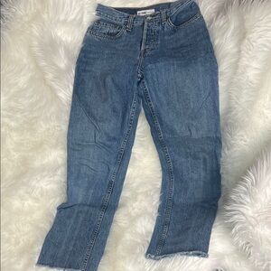 Re/Done Blue Straight Leg Jeans